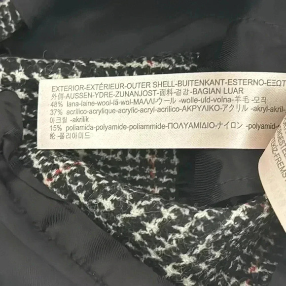 Massimo Dutti Wool Tweed Straight Leg High Waist Formal Trousers Pants - Picture 7 of 8